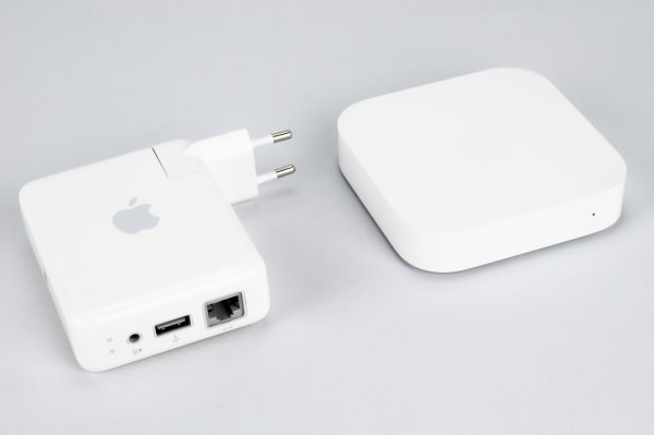 Two generations of AirPort Express Base Station design