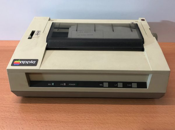 Dot Matrix Printer - Logo + Apple